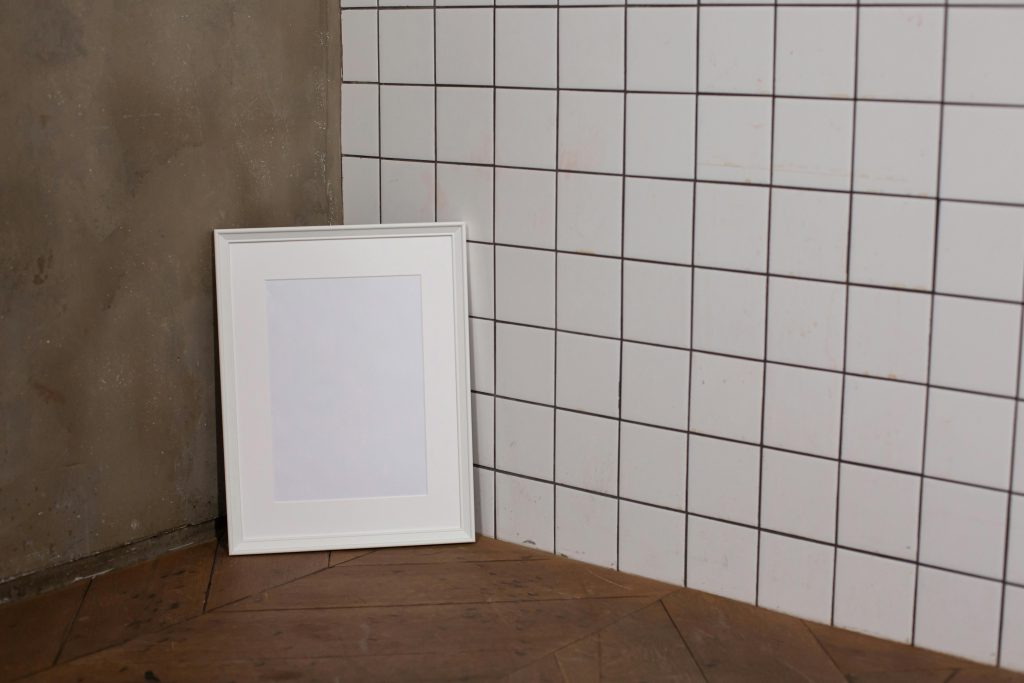 a tiled bathroom wall